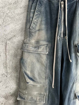 Rick Owens DRKSHDW Cargo Calça Jeans (Alta Qualidade)