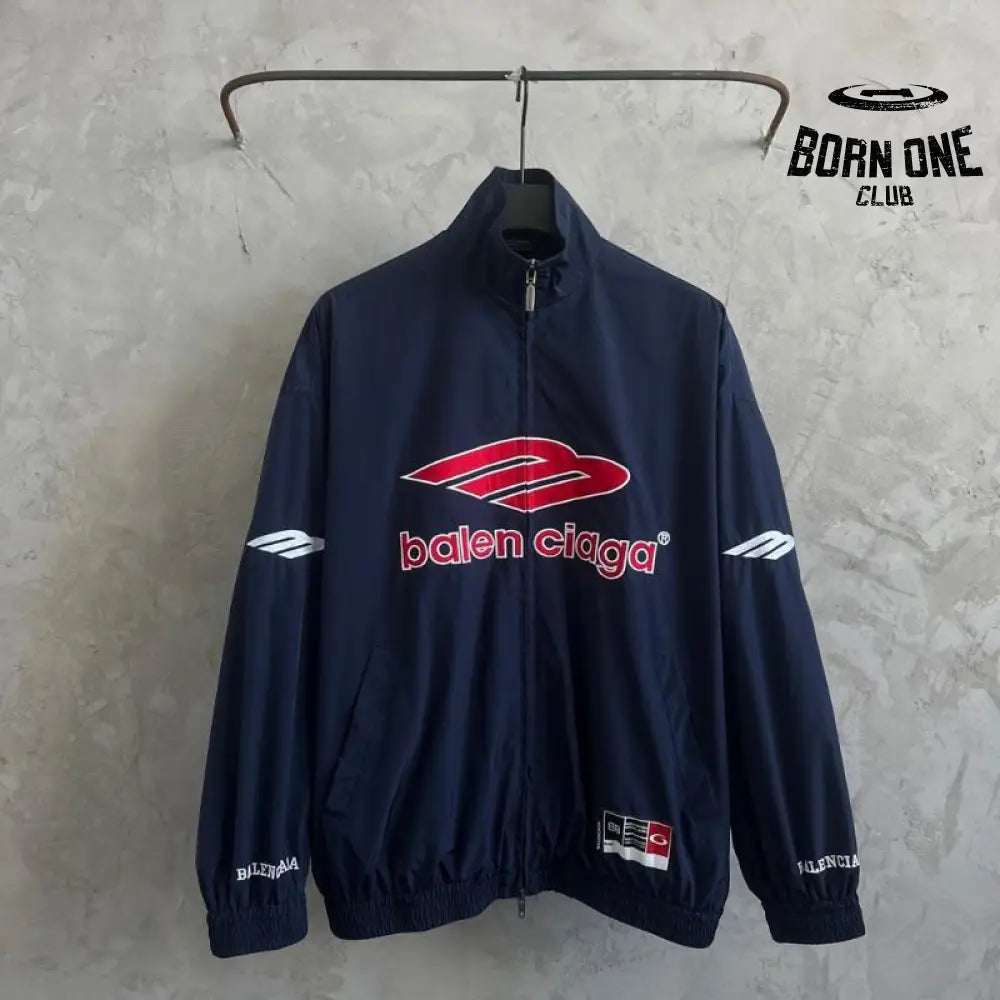 Jaqueta Balenciaga 3B Football Logo Track Azul