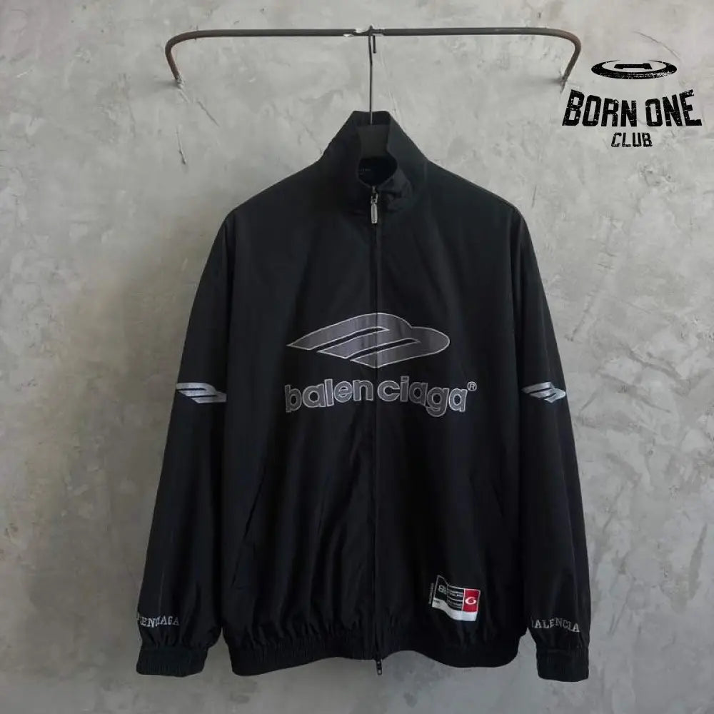 Jaqueta Balenciaga 3B Football Logo Track Preta
