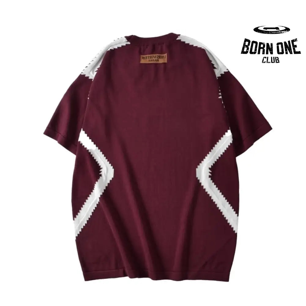 Camiseta Louis Vuitton Short-Sleeved Cotton Intarsia Crewneck