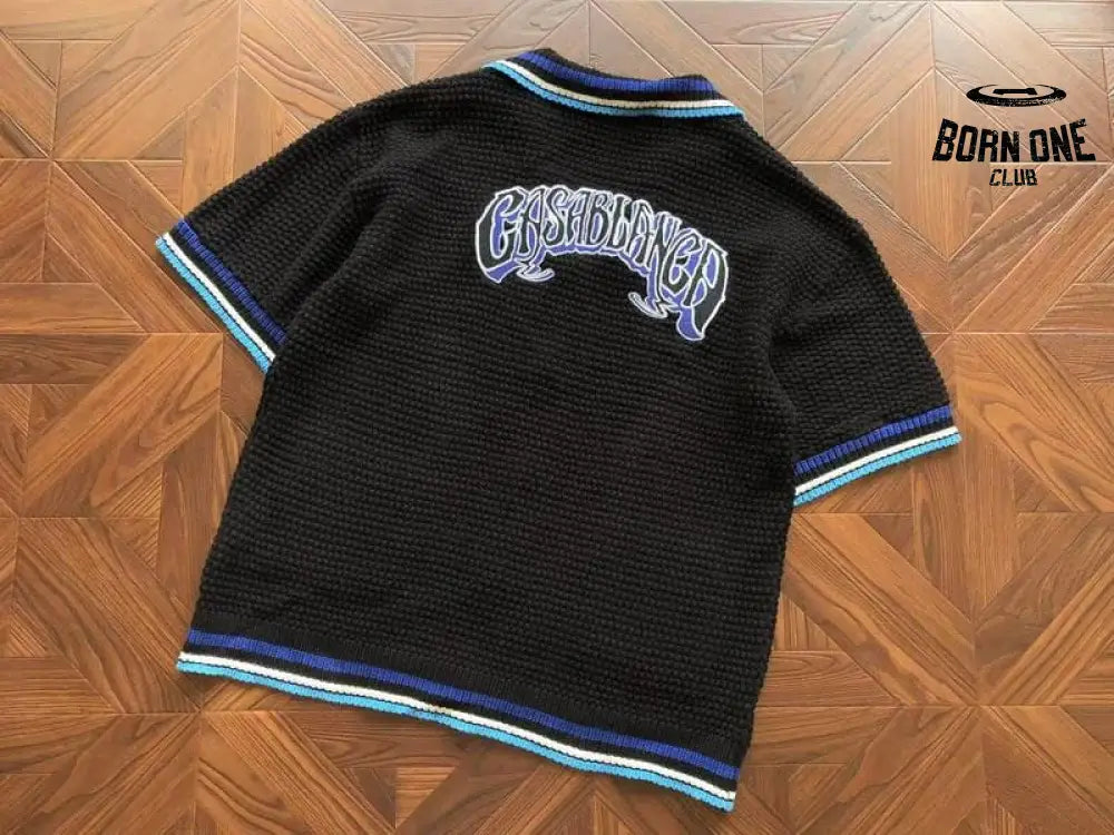 Conjunto Casablanca Crochê Gothic Preto e Azul