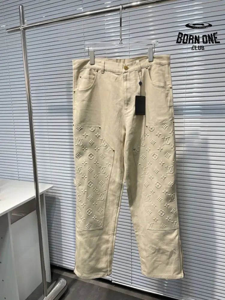 Calça Louis Vuitton Monogram Workwear Carpenter Cream