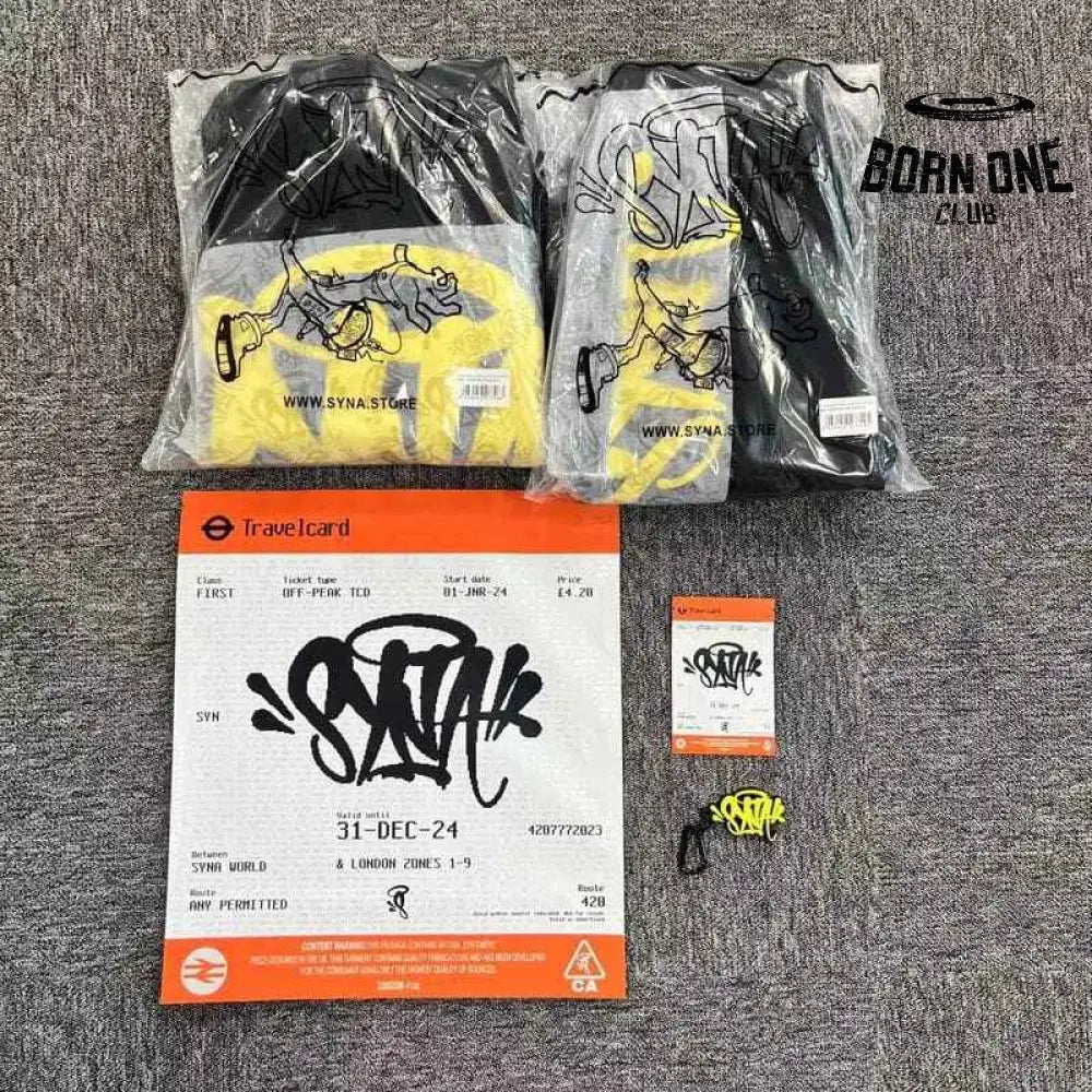 Conjunto Synaworld Logo Black Yellow
