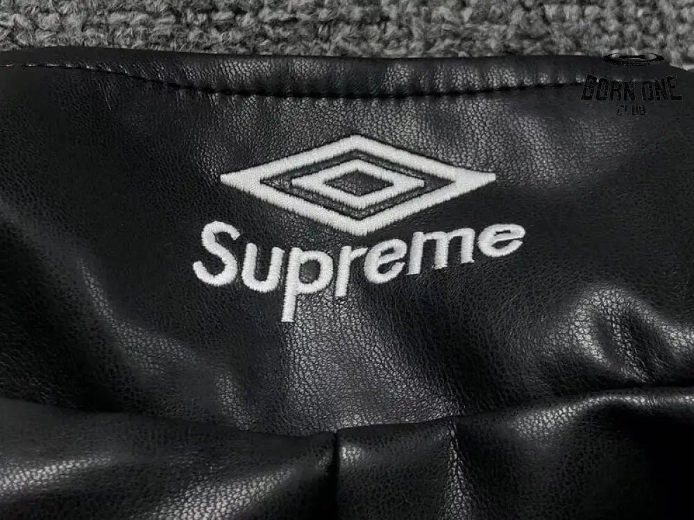 Jaqueta Supreme x Umbro Leather Track Black