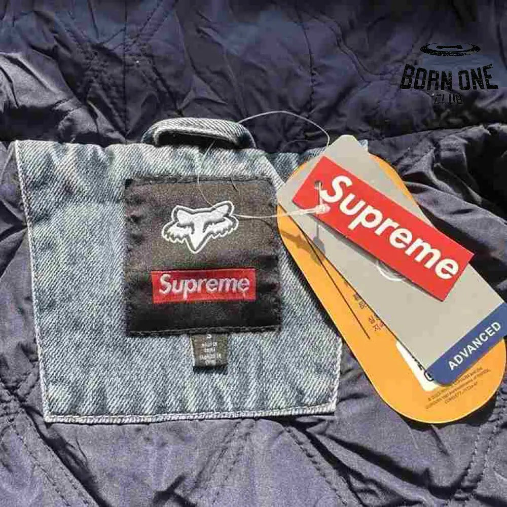 Jaqueta Supreme x Fox Racing Hooded Work Denim