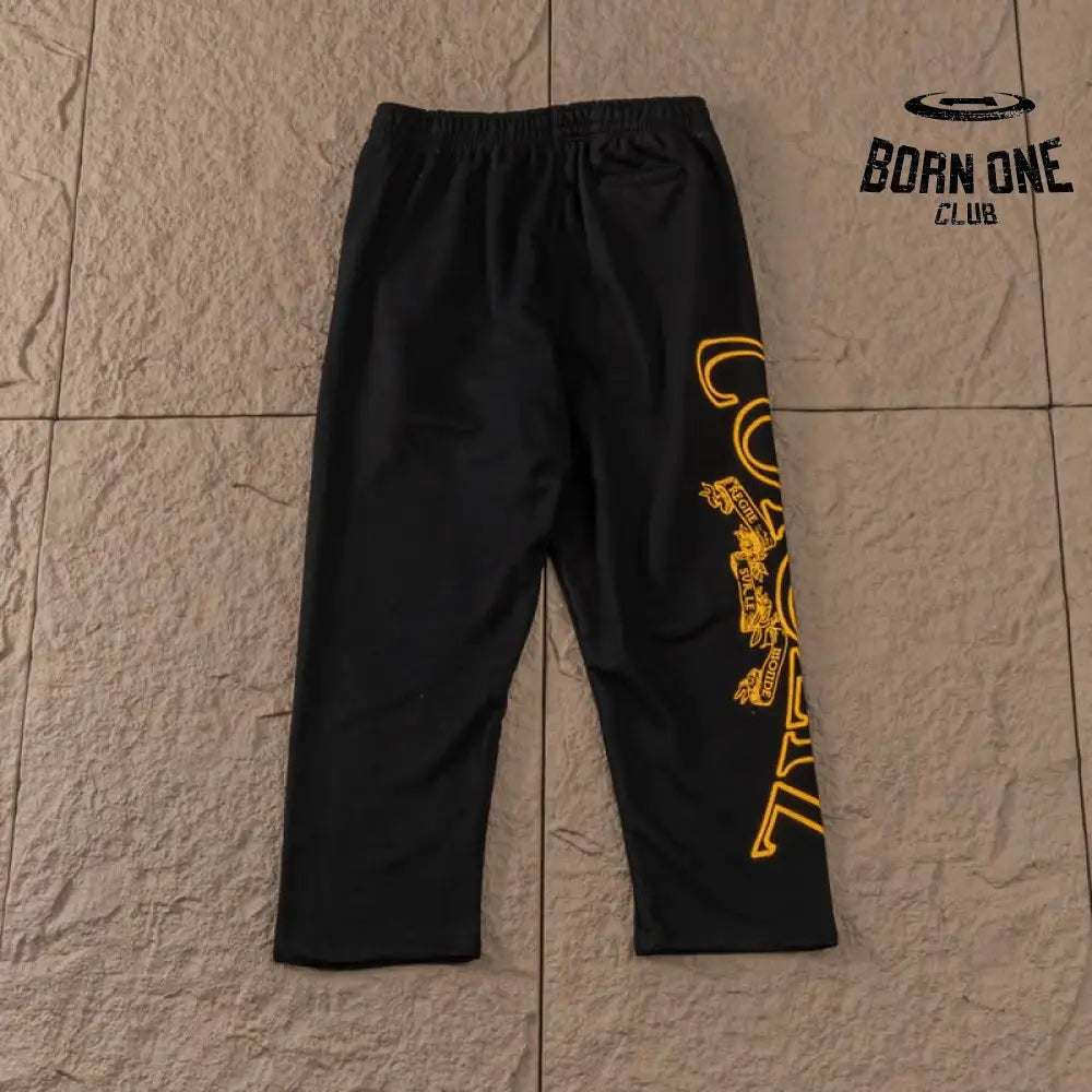 Conjunto Corteiz Superior Royale Preto/Amarelo