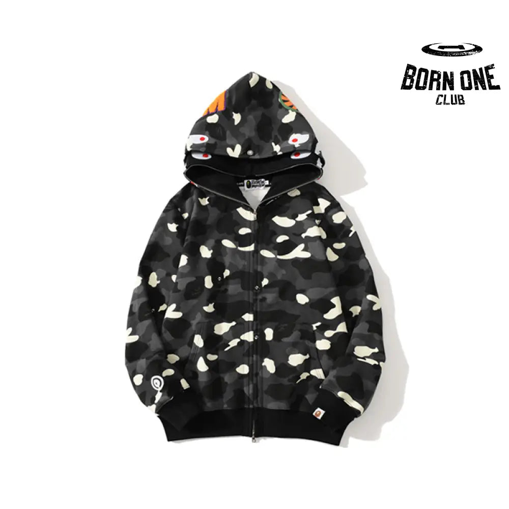 Bape Shark Moletom Zíper (Glow in the dark)