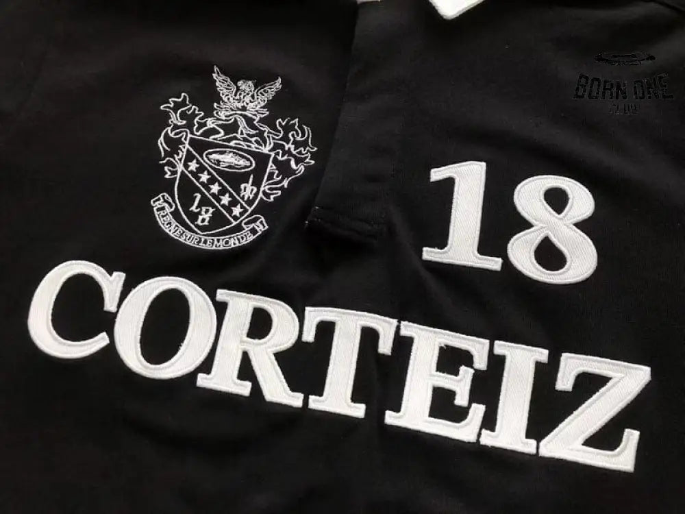 Camisa Corteiz Paneled Rugby Polo Preta
