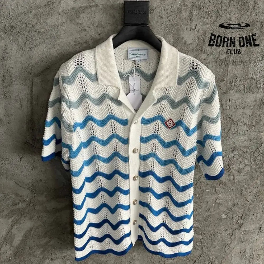 Conjunto Casablanca Crochê Gradiente Azul