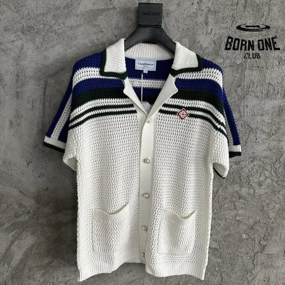 Conjunto Casablanca Crochê Branco e Azul
