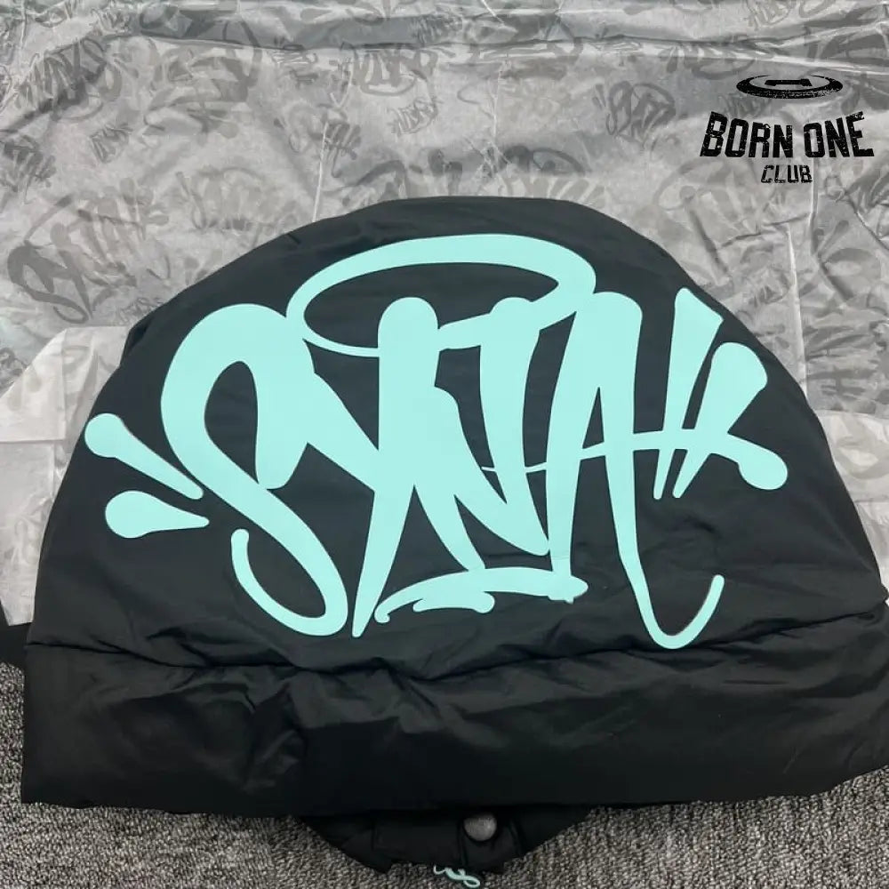 Jaqueta Puffer Synaworld Preto/Azul