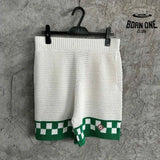 Conjunto Casablanca Crochê Branco/Verde