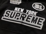 Moletom Supreme Football Zip Up Hooded Black