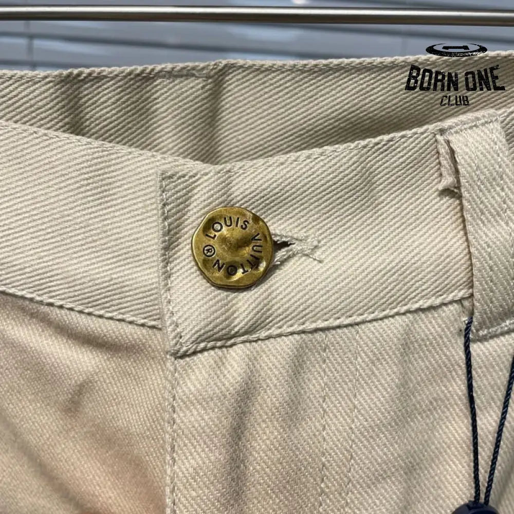 Calça Louis Vuitton Monogram Workwear Carpenter Cream