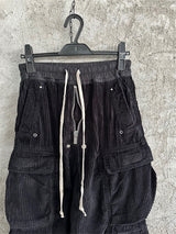 Rick Owens DRKSHDW Cargo Calça Cotelê (Alta Qualidade)