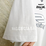 Camiseta Balenciaga Football V-neck Oversized Cinza