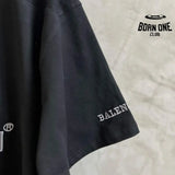 Camiseta Balenciaga Football V-neck Oversized Preta