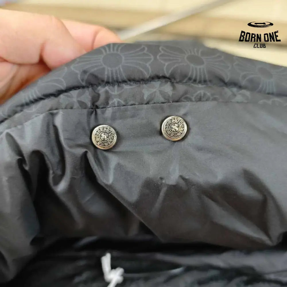 Jaqueta Chrome Hearts Monogram Print Puffer Black