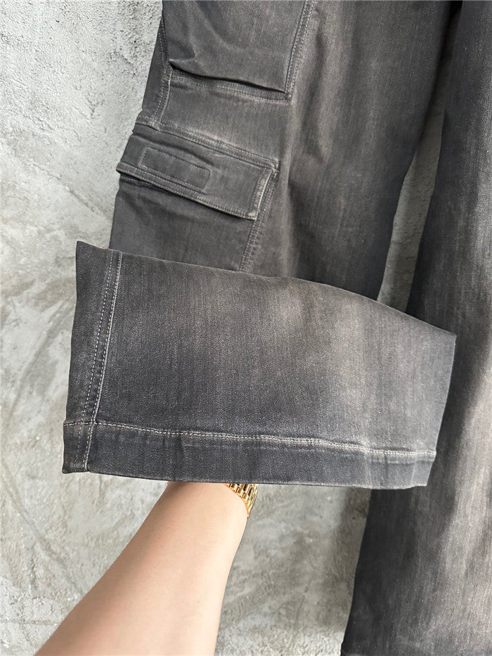 Rick Owens DRKSHDW Cargo Calça Jeans (Alta Qualidade)