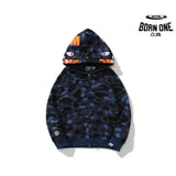 Bape Shark Tiger Head Moletom Zíper