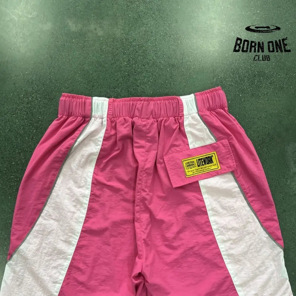 Shorts Corteiz Rosa Branco