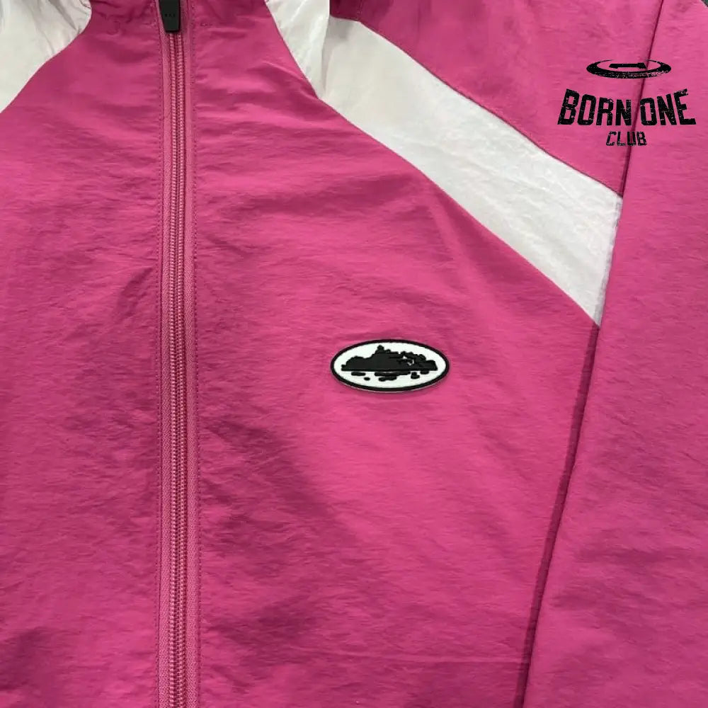 Jaqueta Corta Vento Corteiz Rosa Branco