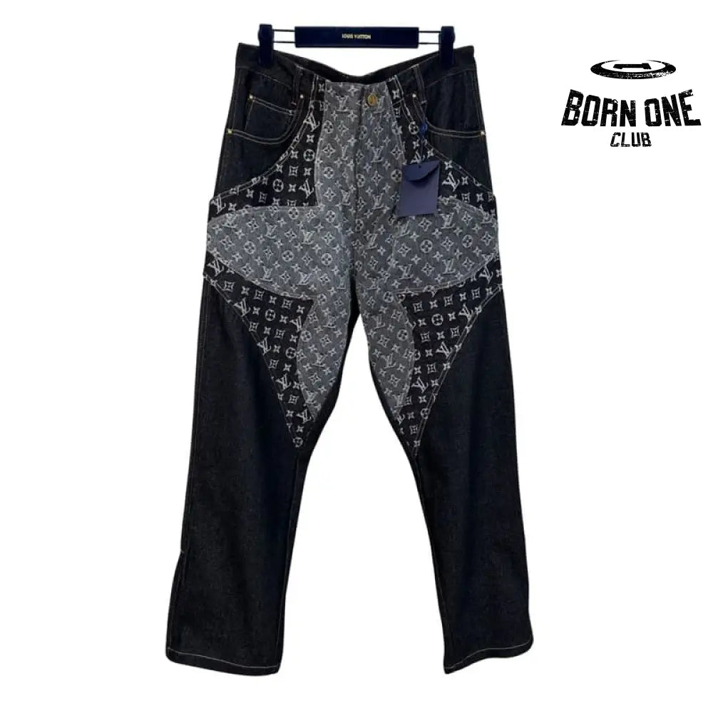Calça Louis Vuitton Monogram Flower Denim
