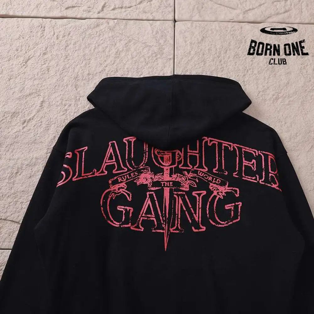 Moletom Corteiz x 21 Savage Slaughter Gang Preto