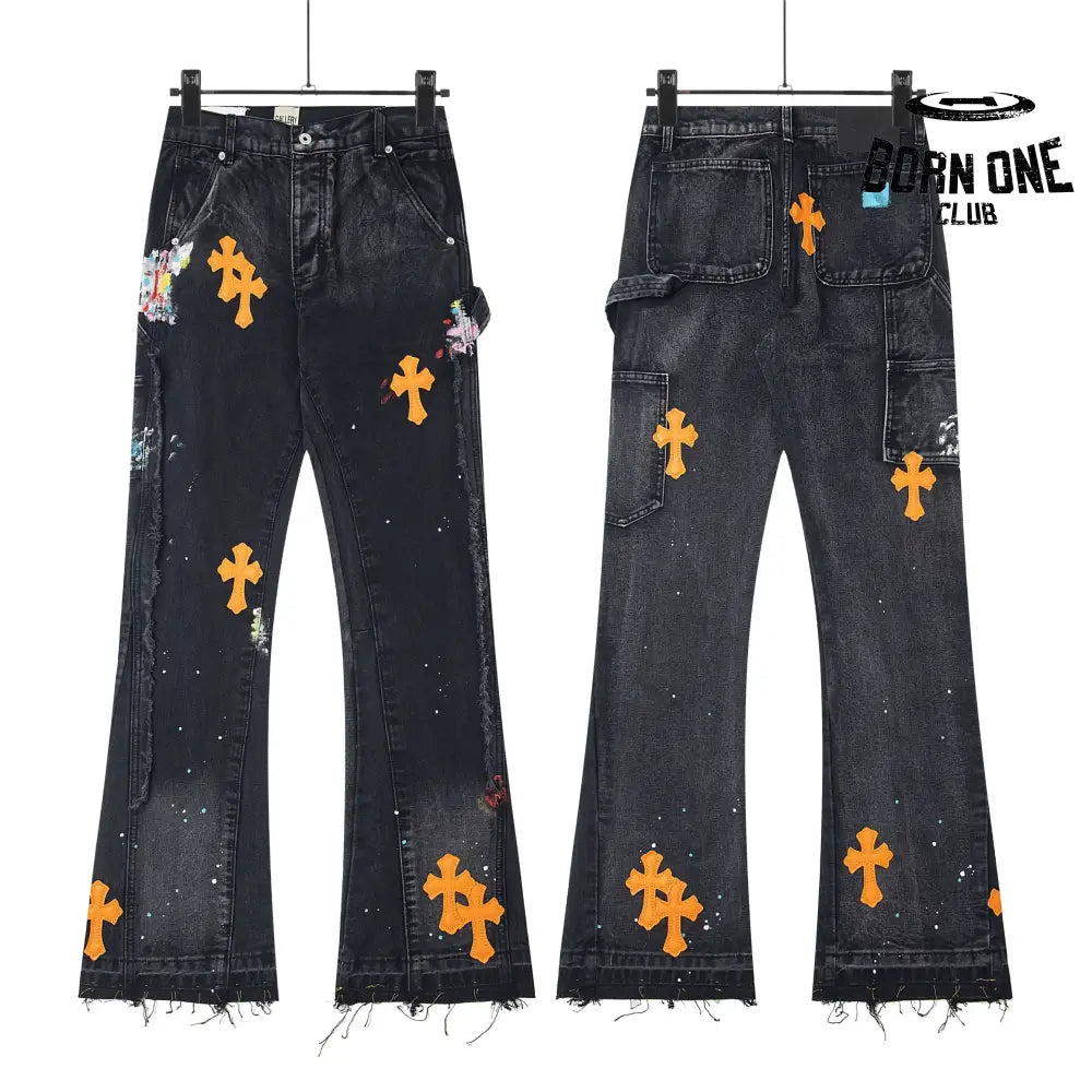 Calça Jeans Flare Chrome Hearts
