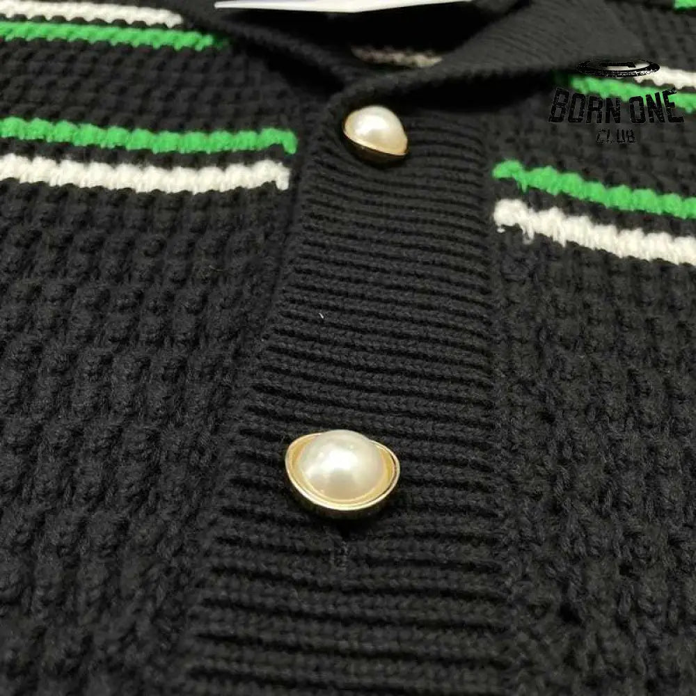 Conjunto Casablanca Crochê Preto e Verde