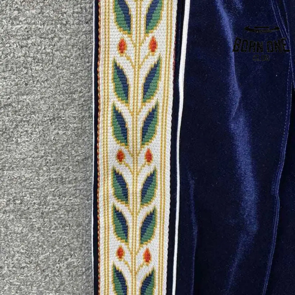 Conjunto Casablanca Veludo Logo Azul
