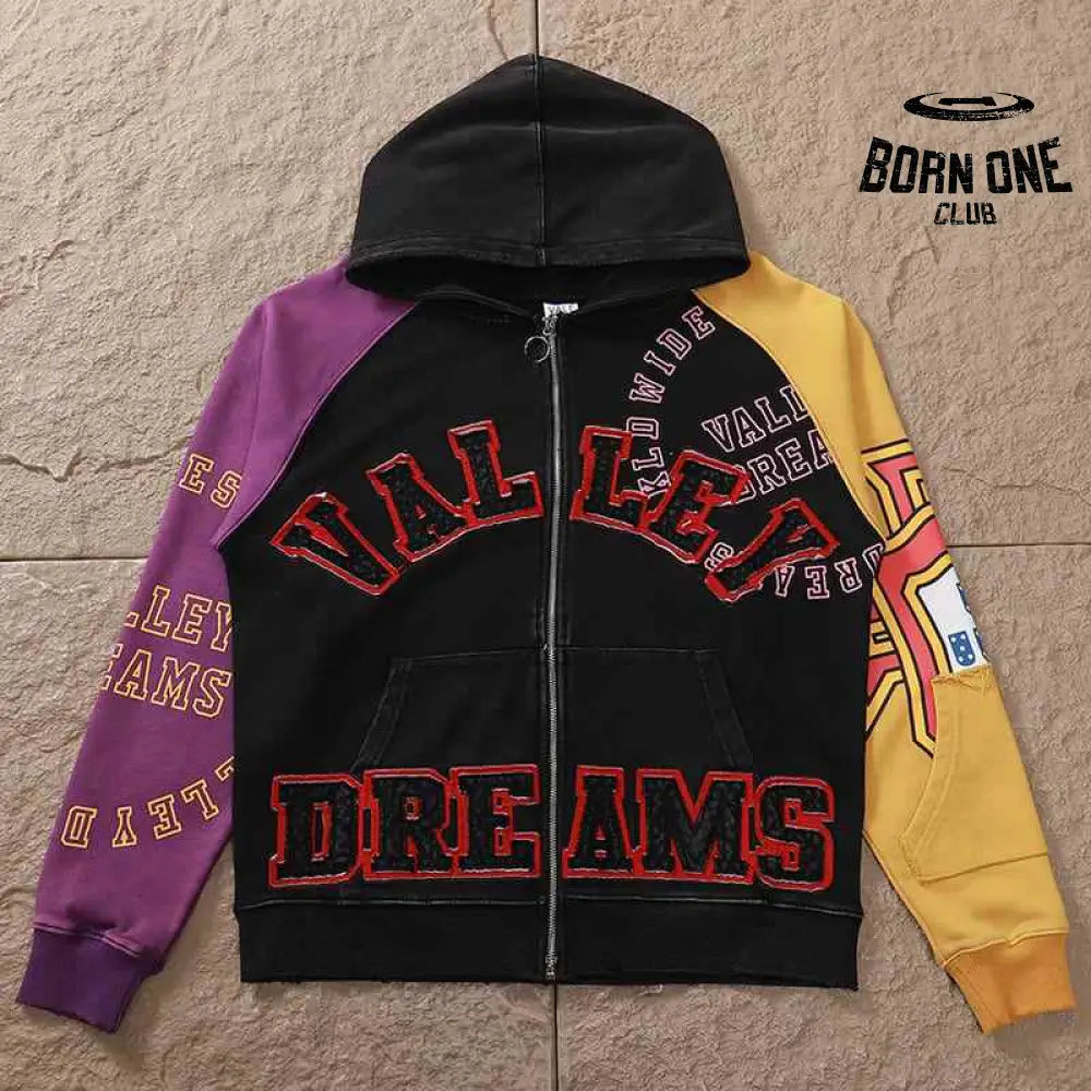Moletom Vale Forever Crest Zíper Purple/Yellow