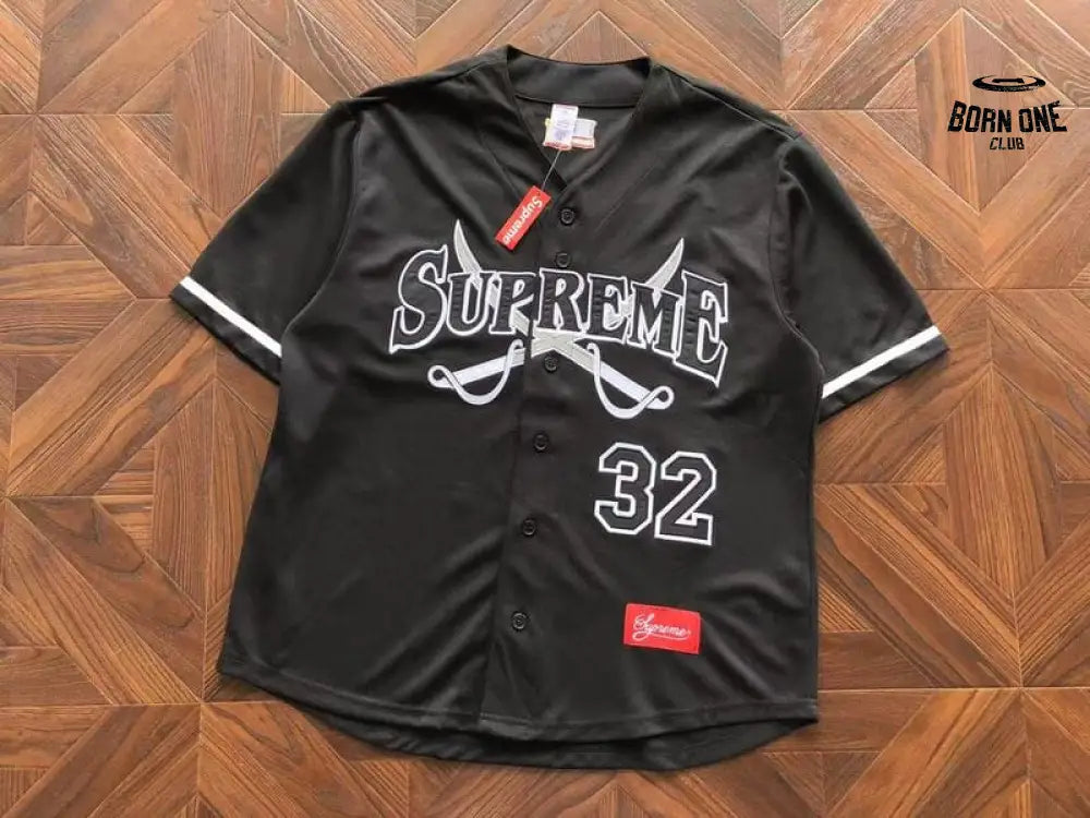 Camiseta Supreme Swords Baseball Jersey Black