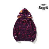 Bape Shark Tiger Head Moletom Zíper