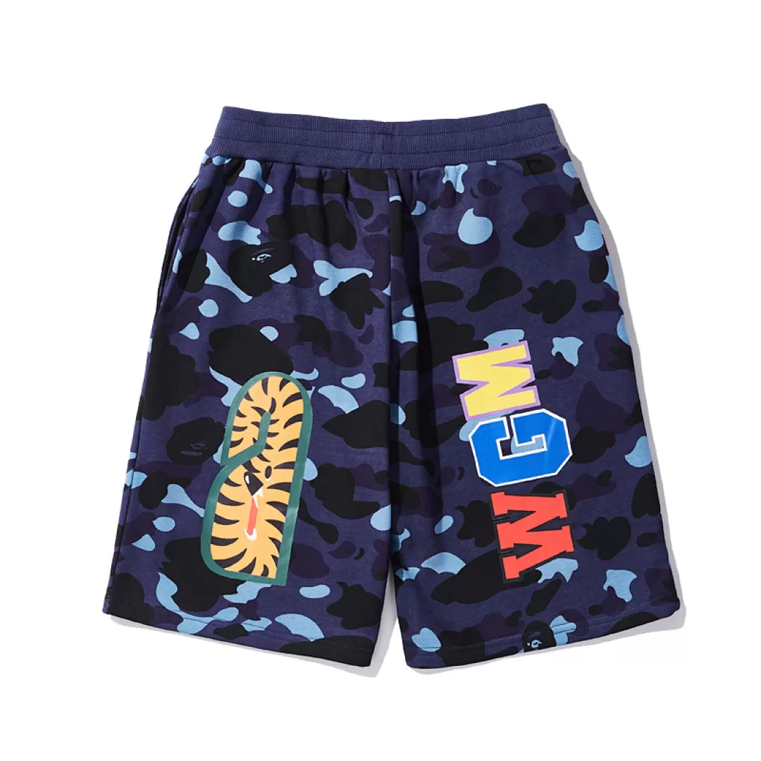 Bape Shorts Azul Escuro