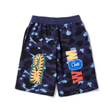 Bape Shorts Azul Escuro