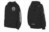 Chrome Hearts Cross Flower Arm Zíper Moletom