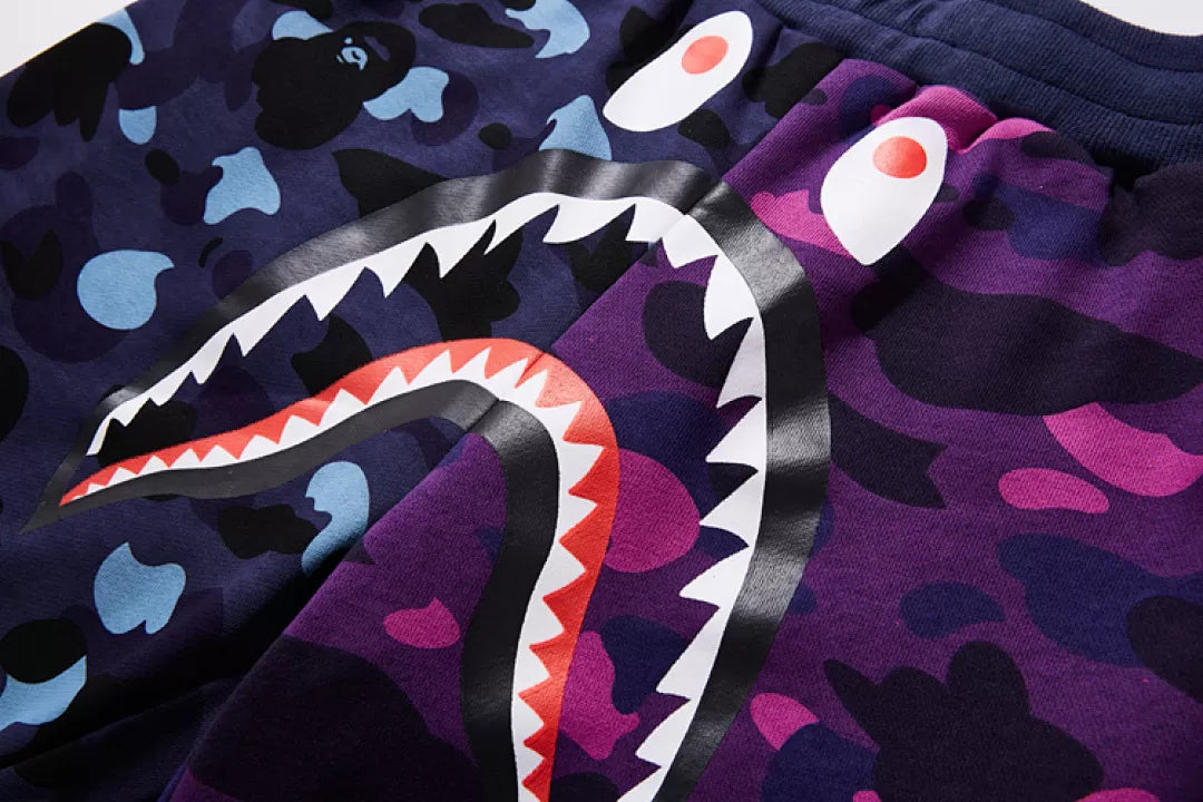 Bape Shorts Purple and Blue