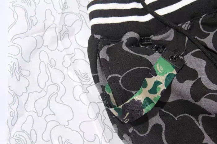 Bape Shorts Black Camo Beach