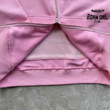 Jaqueta Corteiz Hybrid Knit Alcatraz Rosa