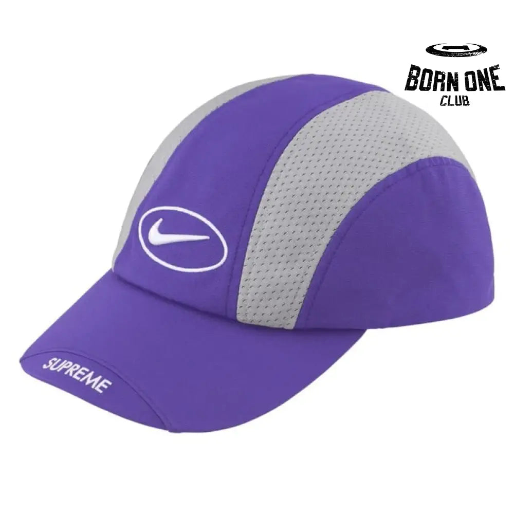 Boné Supreme x Nike Running Roxo