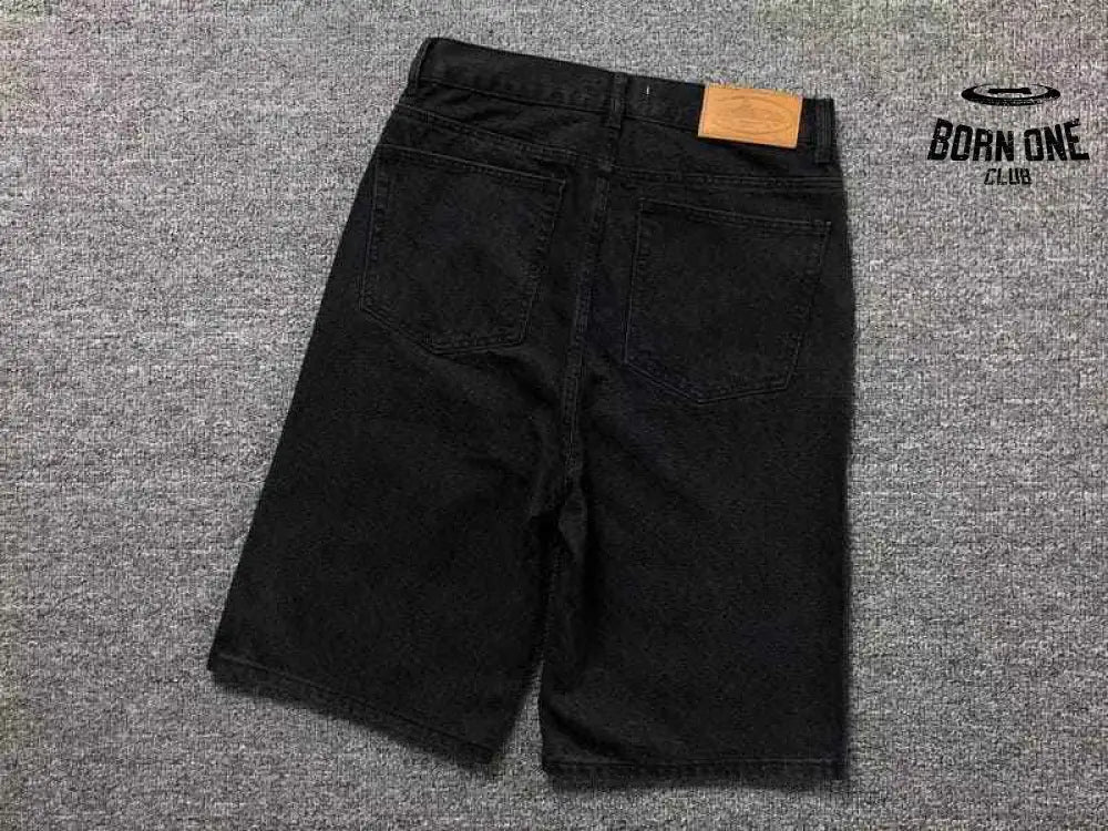 Shorts Corteiz Alcatraz Denim Washed Black