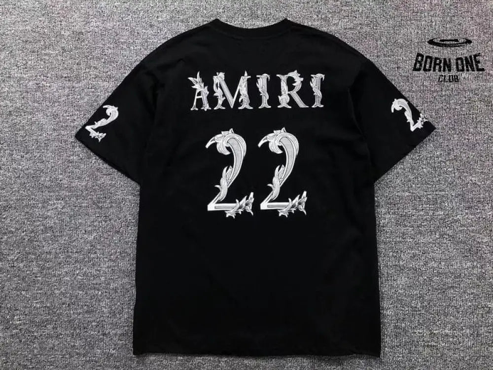 Camiseta Amiri 22 Logo-Print White Black