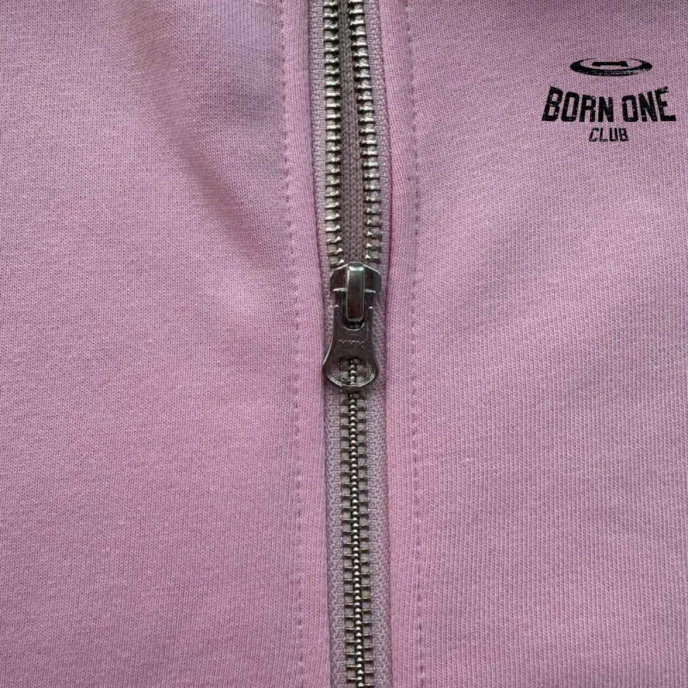 Jaqueta Corteiz Hybrid Knit Alcatraz Rosa