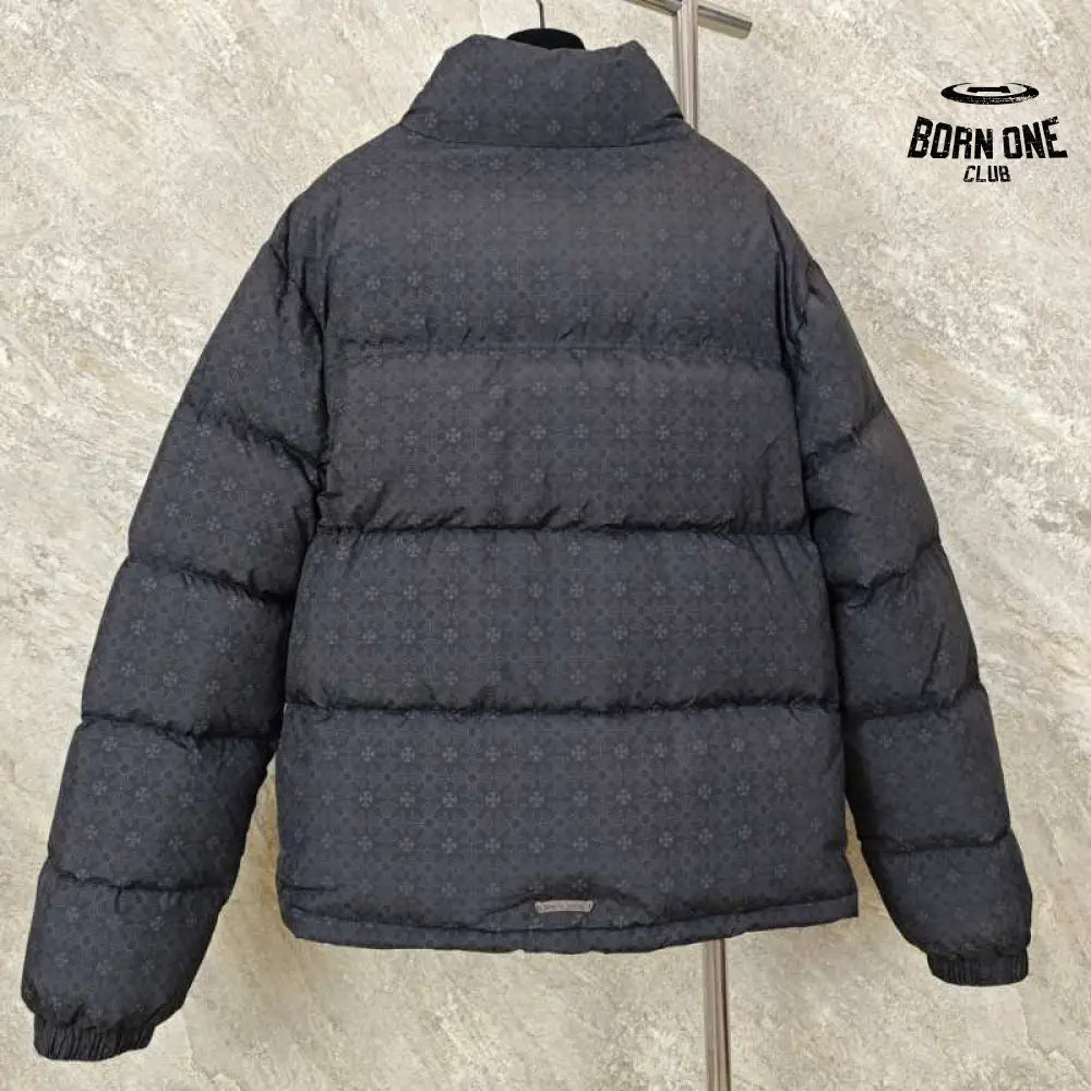 Jaqueta Chrome Hearts Monogram Print Puffer Black