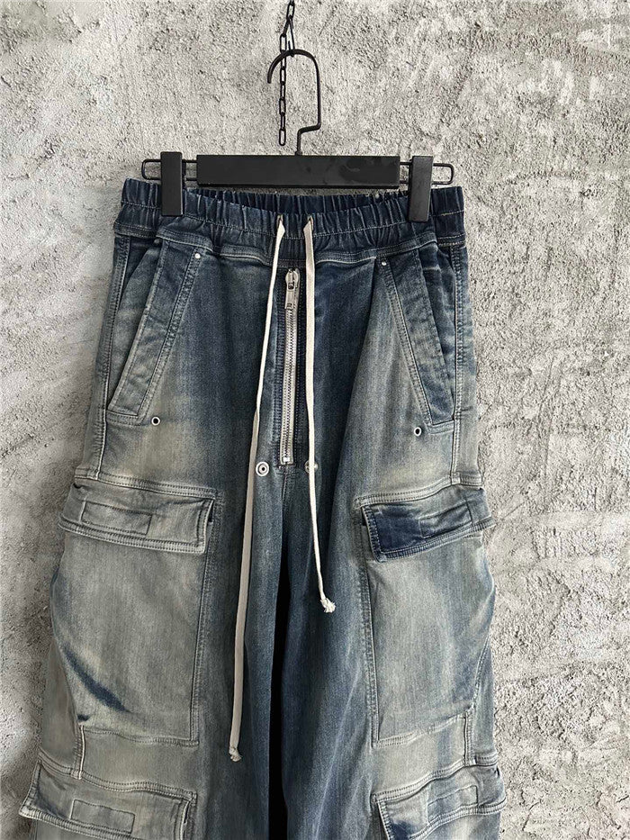 Rick Owens DRKSHDW Cargo Calça Jeans (Alta Qualidade)