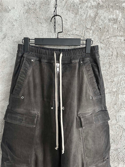 Rick Owens DRKSHDW Cargo Calça Jeans (Alta Qualidade)