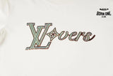 Camiseta Louis Vuitton White Embroidered Lovers