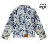 Jaqueta Louis Vuitton Distressed Floral Denim