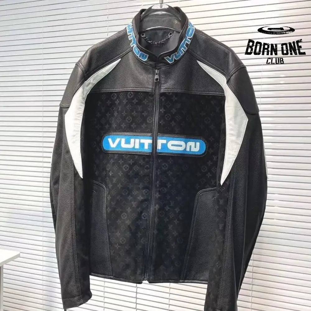 Jaqueta Couro Louis Vuitton Leather Mix Biker